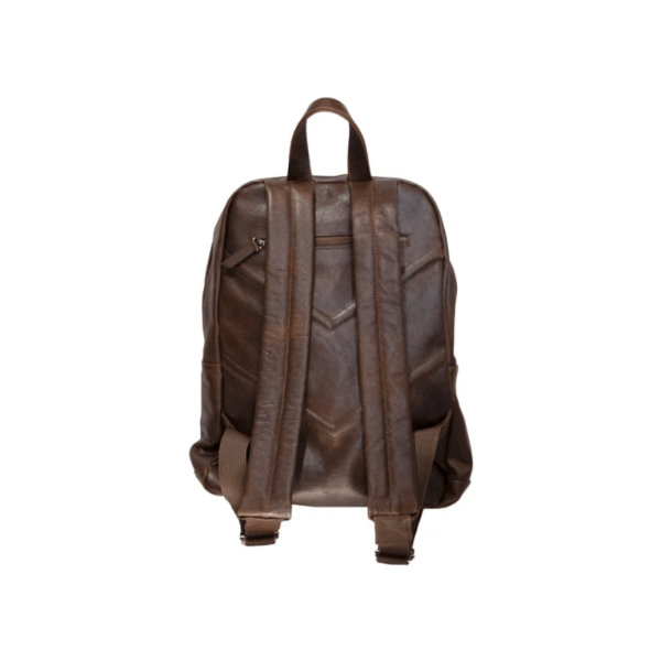 Backpack Coupé 100% LEATHER- White Label- Brown Color